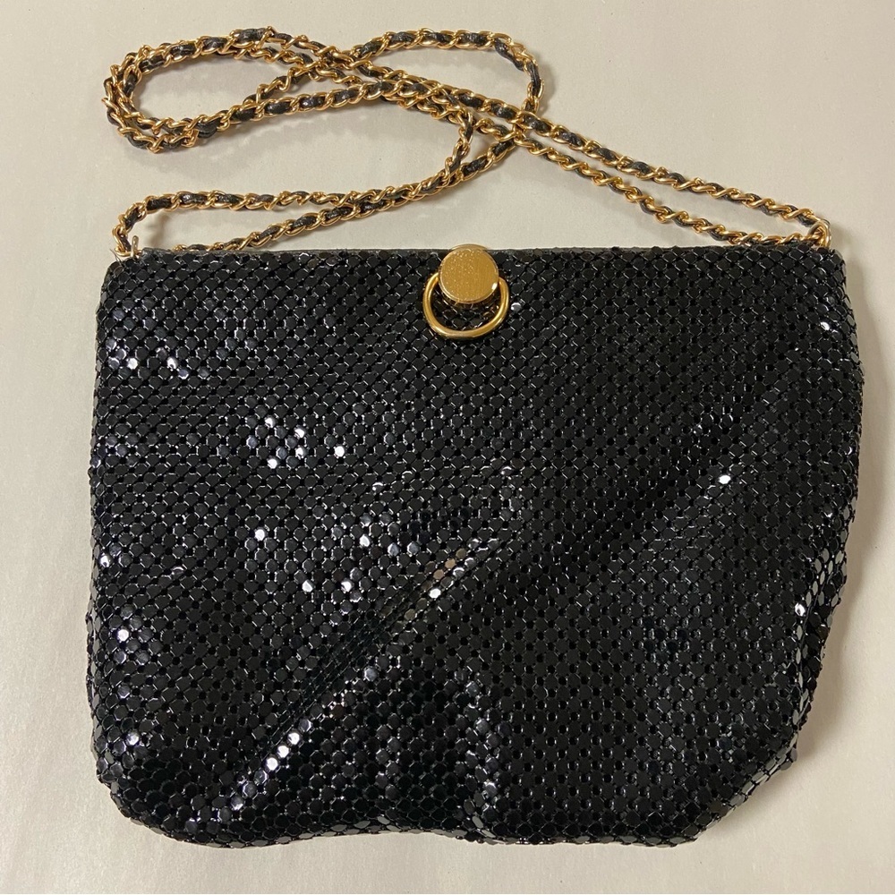 Vintage Black Bueno Mesh Purse Evening Bag